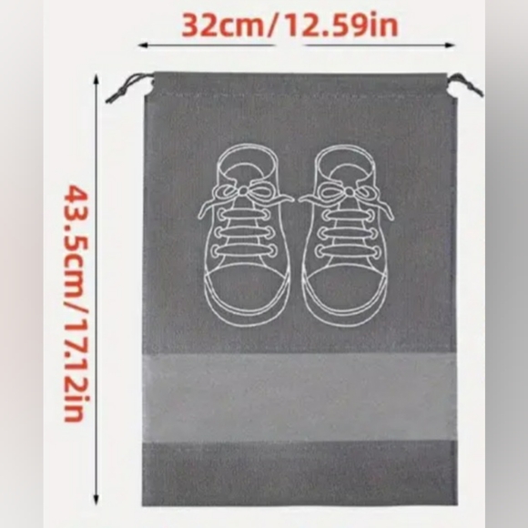 NEW 5-Pc Shoe Travel Storage Bags Gray - Picture 5 of 5